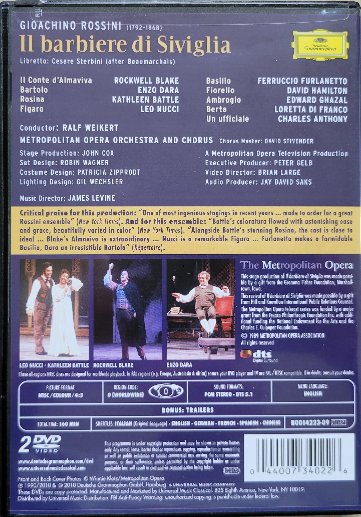 DVD - The Barber of Seville, Il barbiere di Siviglia (Opera)