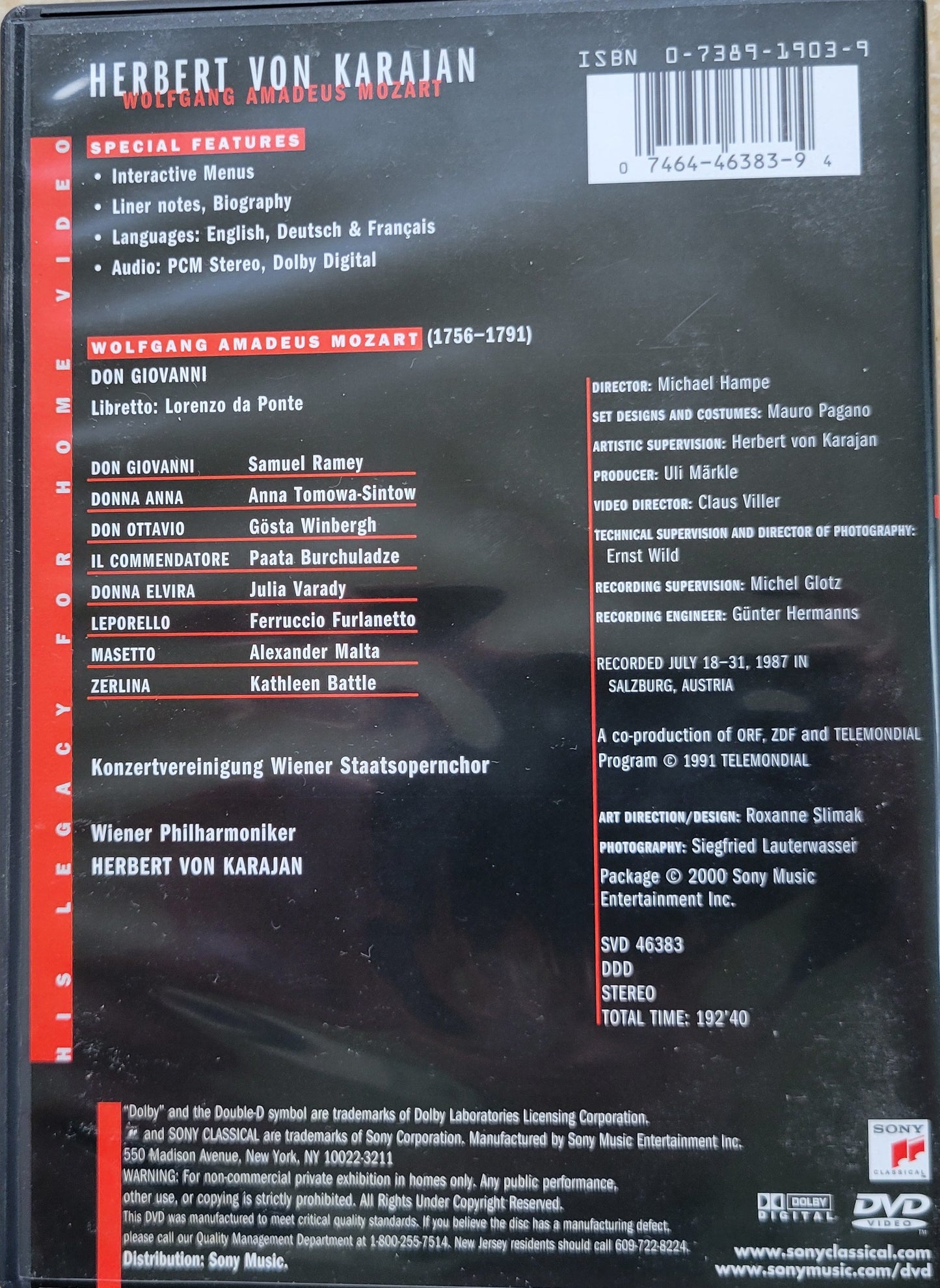 DVD - Mozart: Don Giovanni (Opera)