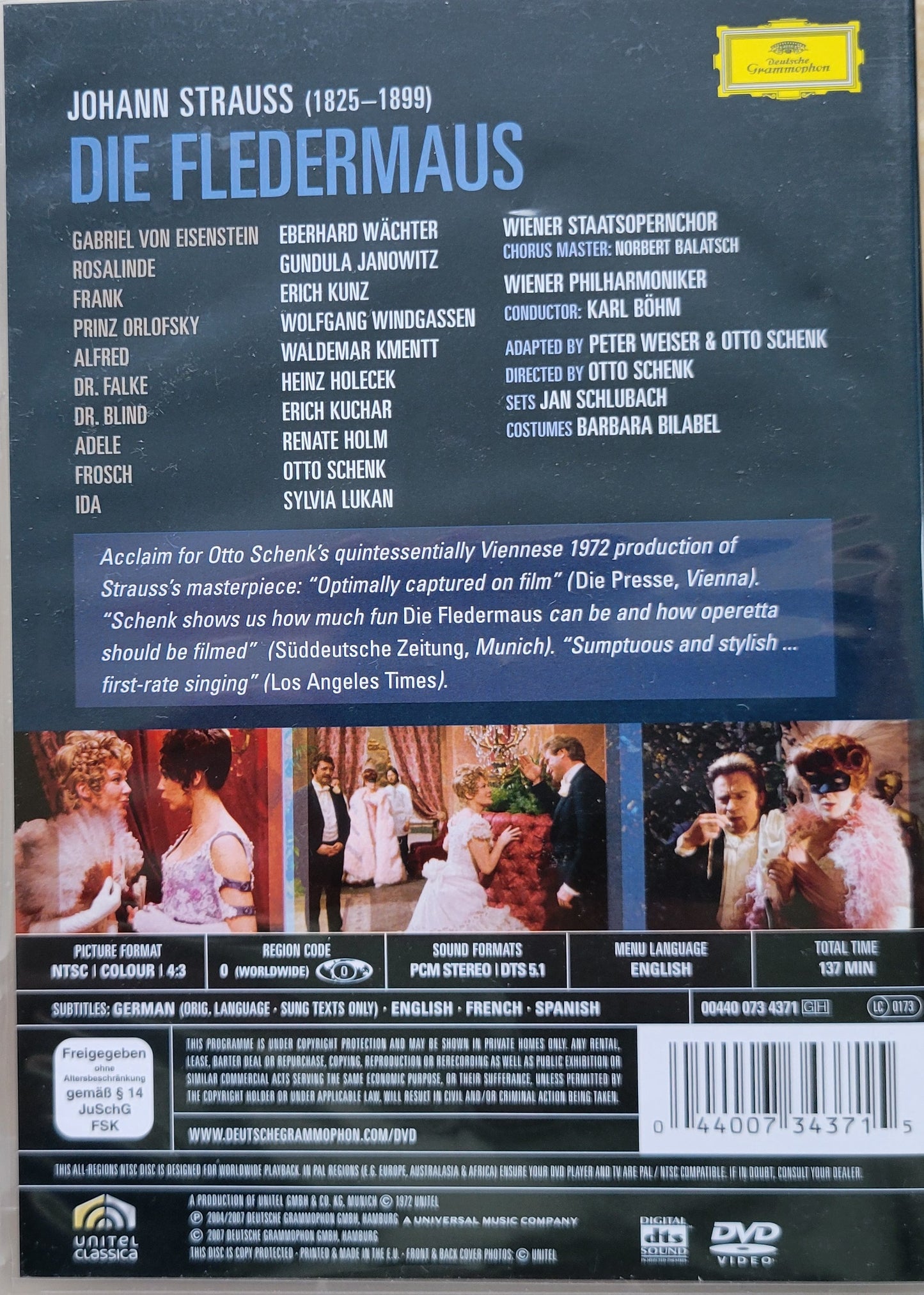 DVD - Johann Strauss: Die Fledermaus, The Bat (Opera)