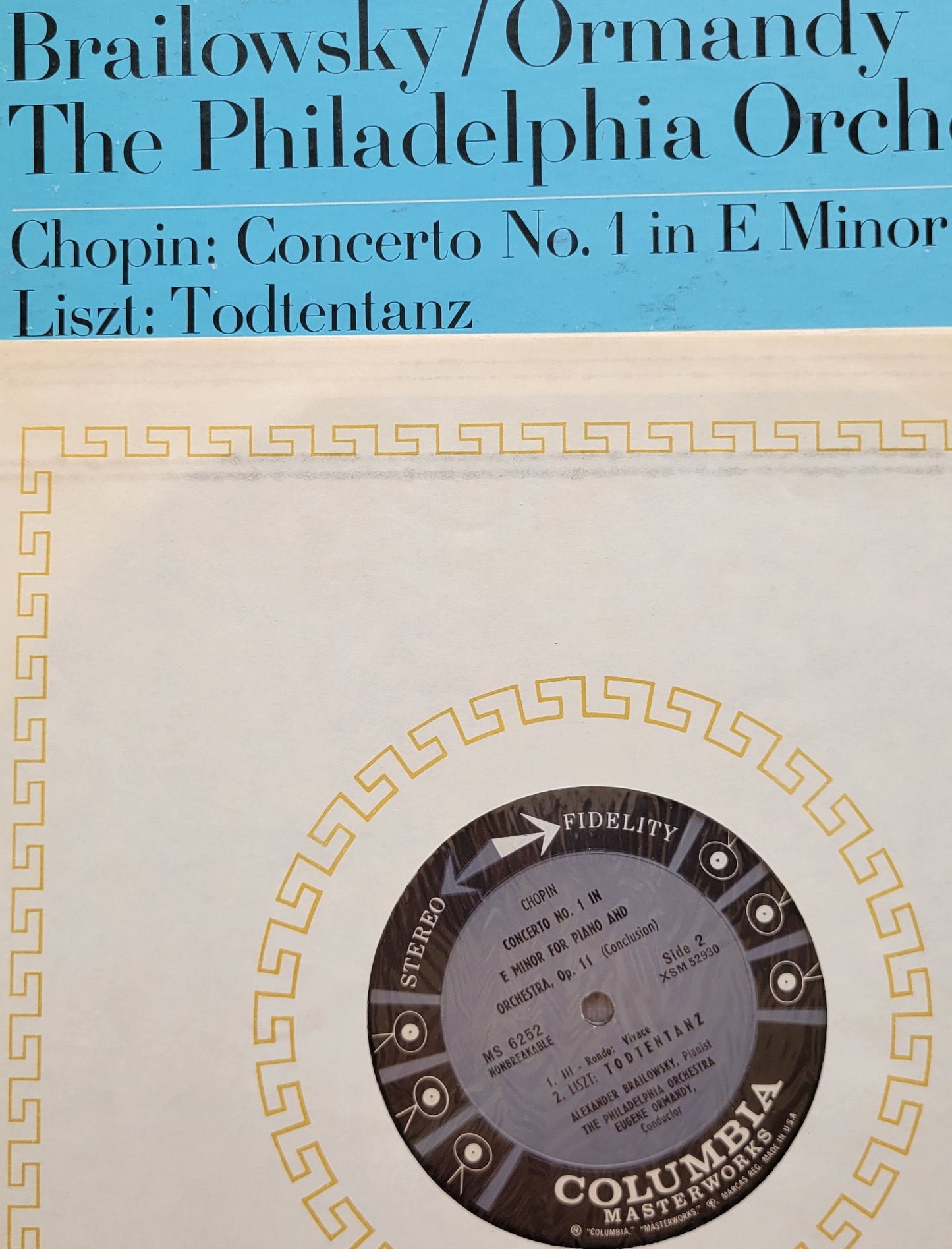 LP Record - Brailowsky and Ormandy