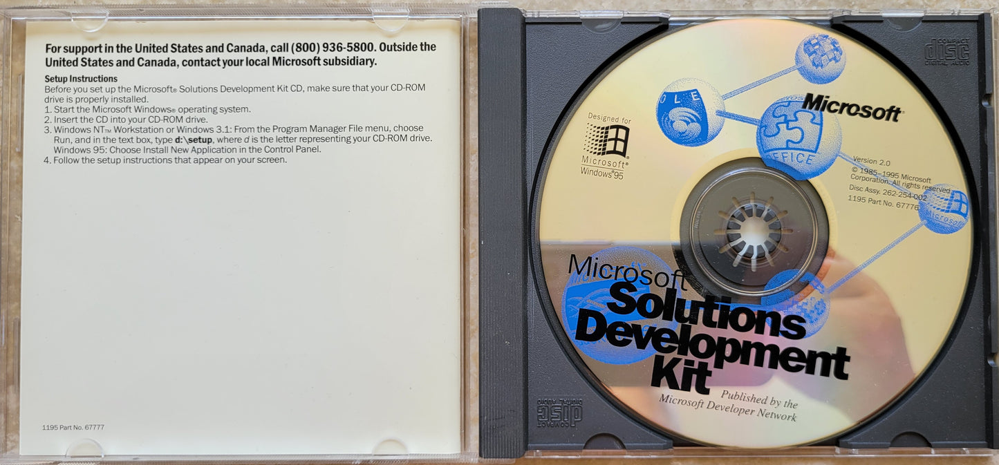 1. Microsoft Solutions Development Kit Software