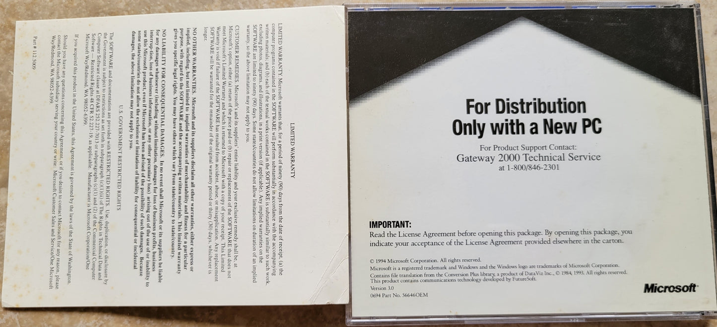 5. Vintage CD - Microsoft Works, Version 3.0