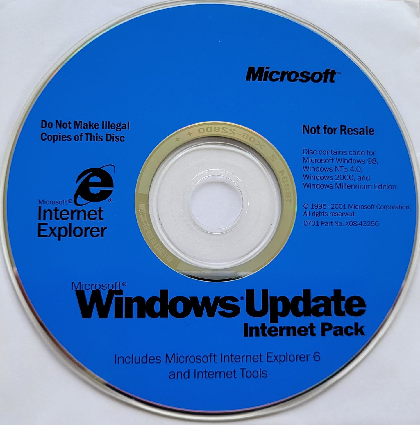 Vintage CD - Microsoft Windows Update Internet Pack