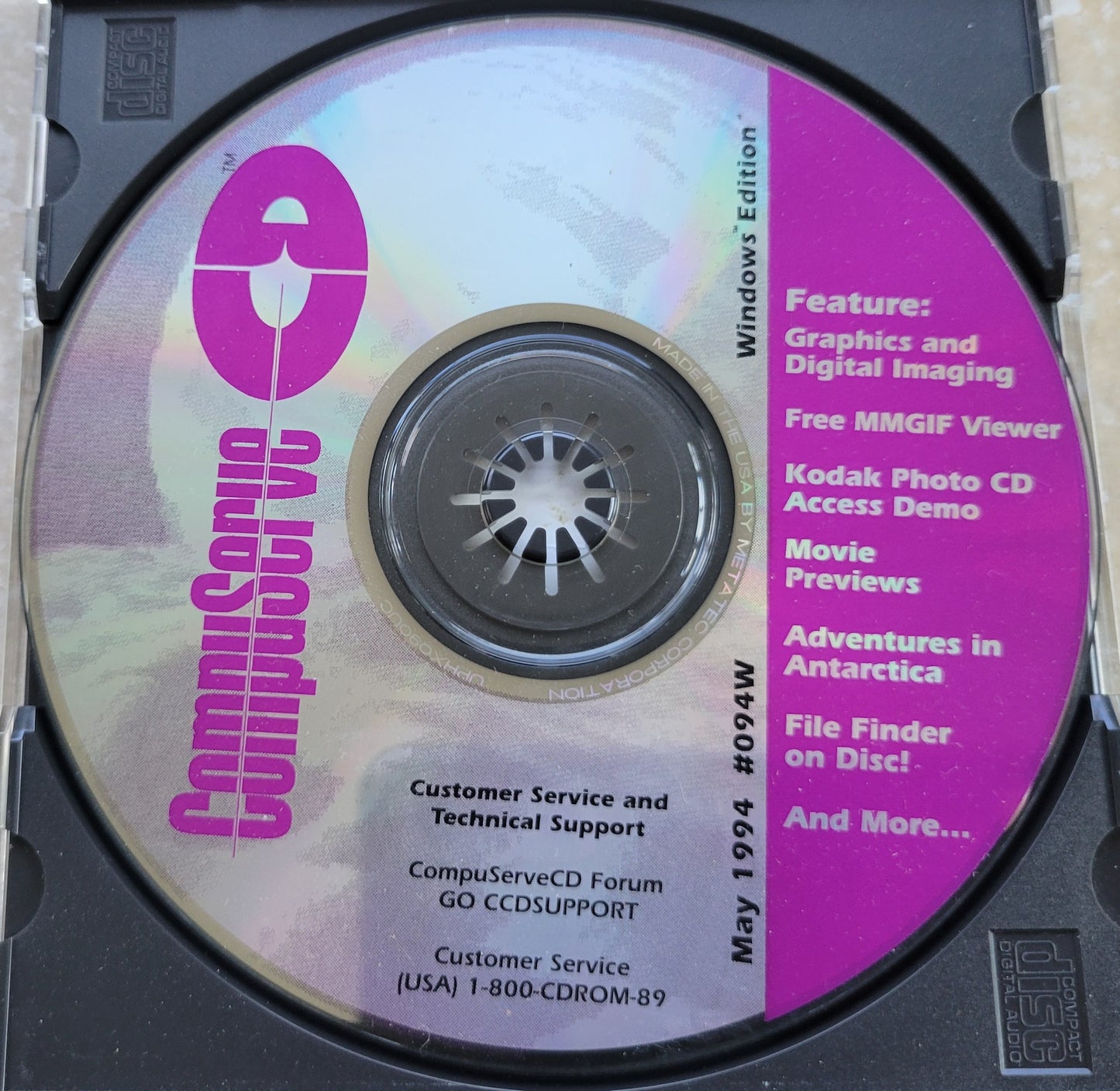 Vintage CD - CompuServe for Windows Edition, May 1994 #094W