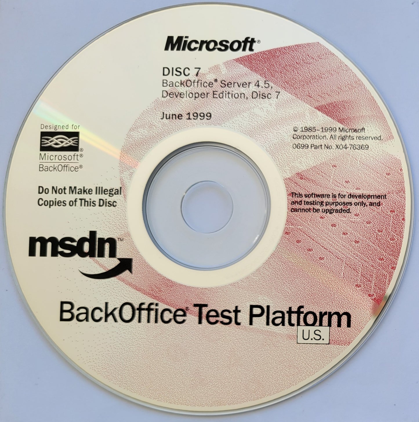 1. Microsoft BackOffice Server 4.5 Developer Edition, 7 CDs