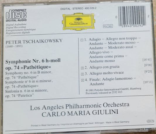 2. Music CD - Tschaikowsky: Symphonie No. 6, "Pathetique", 1981