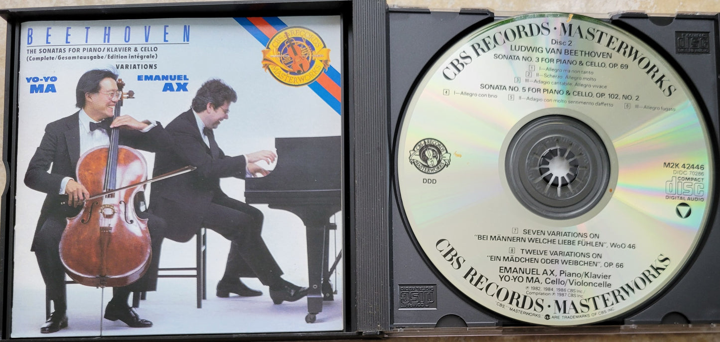 2. Music CD - Beethoven: Sonatas for Piano and Cello, 2 CDs, 1987