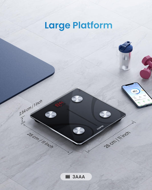 Bluetooth Body Fat Scale, Body Composition Monitor Health Analyzer with Smartphone App