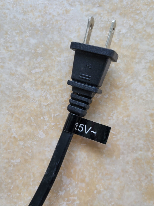 AC 2-Prong Power Supply Cord Cable Adapter