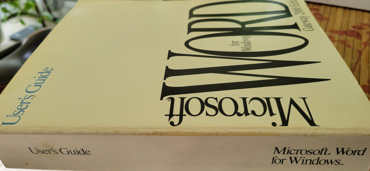 Vintage - Microsoft Word for Windows User's Guide for Gateway 2000 Edition