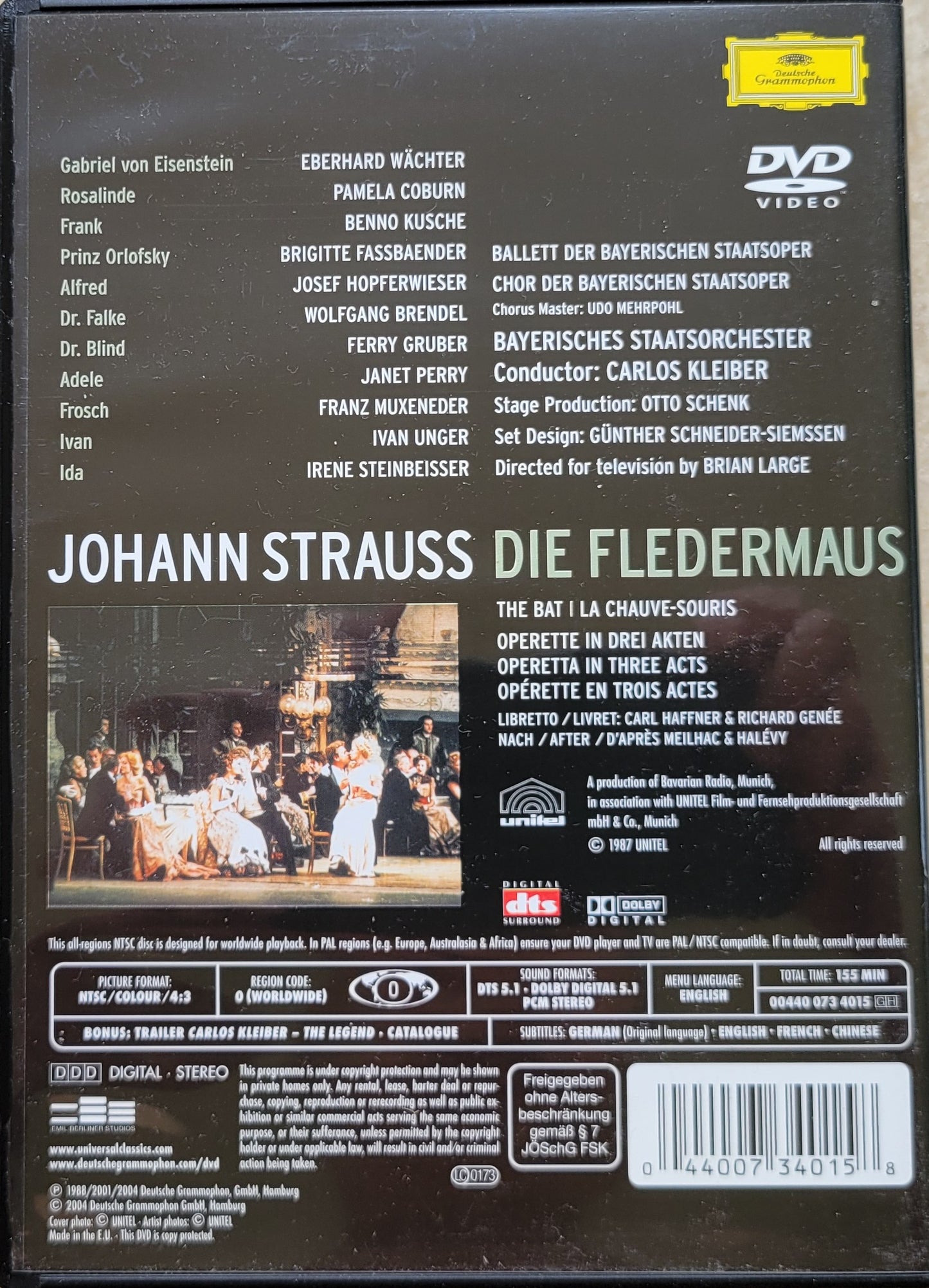 DVD - Johann Strauss: Die Fledermaus, The Bat (Opera)