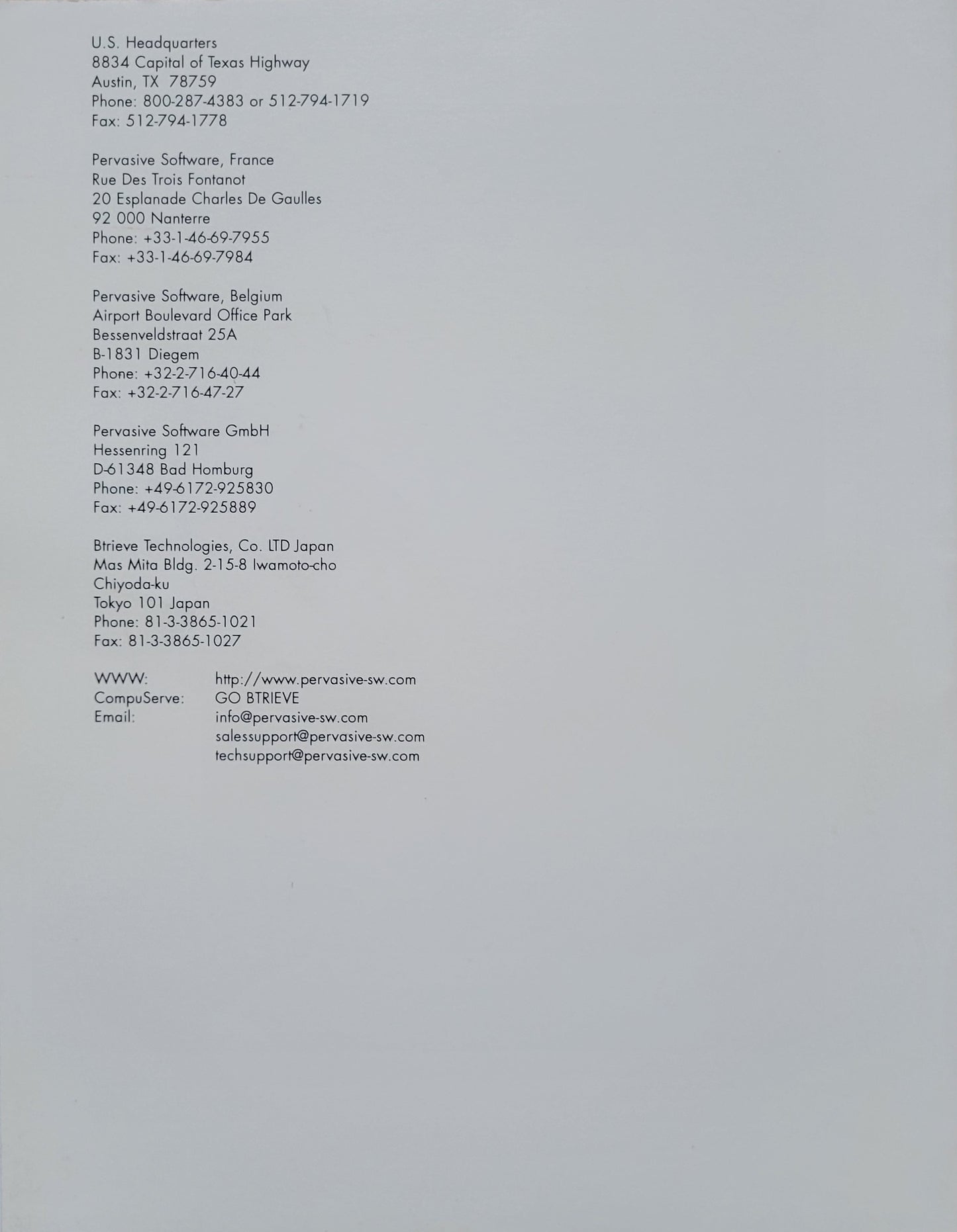 Vintage - ODBC Interface  by Pervasive