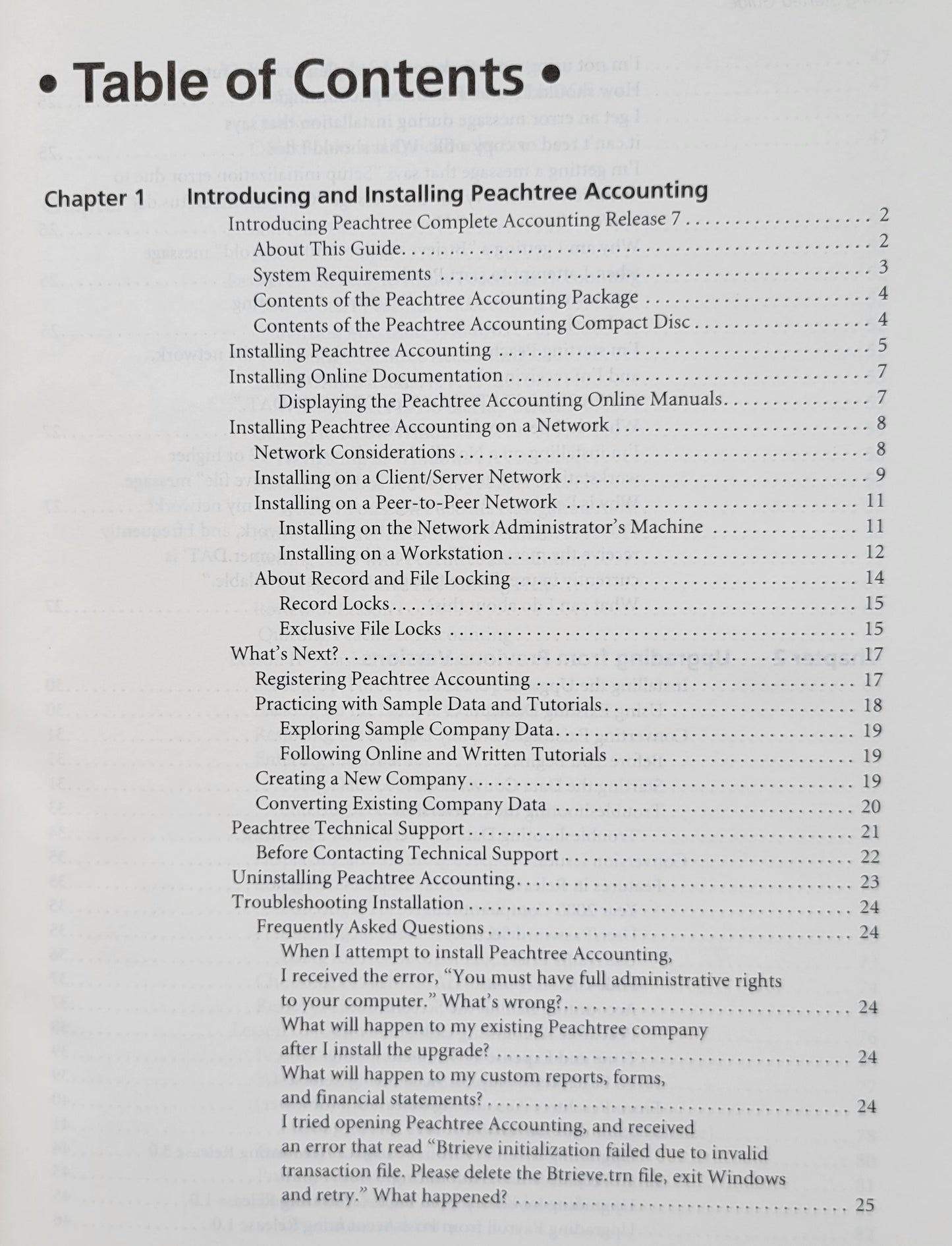 Vintage - Getting Started Guide For Peachtree Complete Accounting Release 7.0