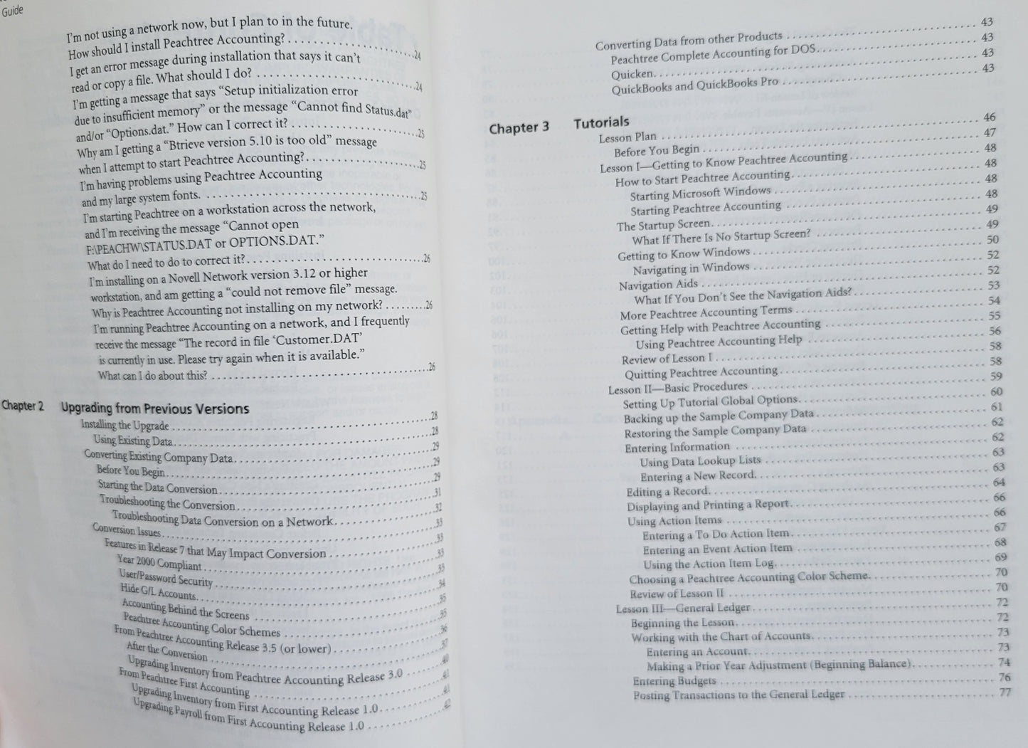 Vintage - Getting Started Guide For Peachtree Accounting 7.0
