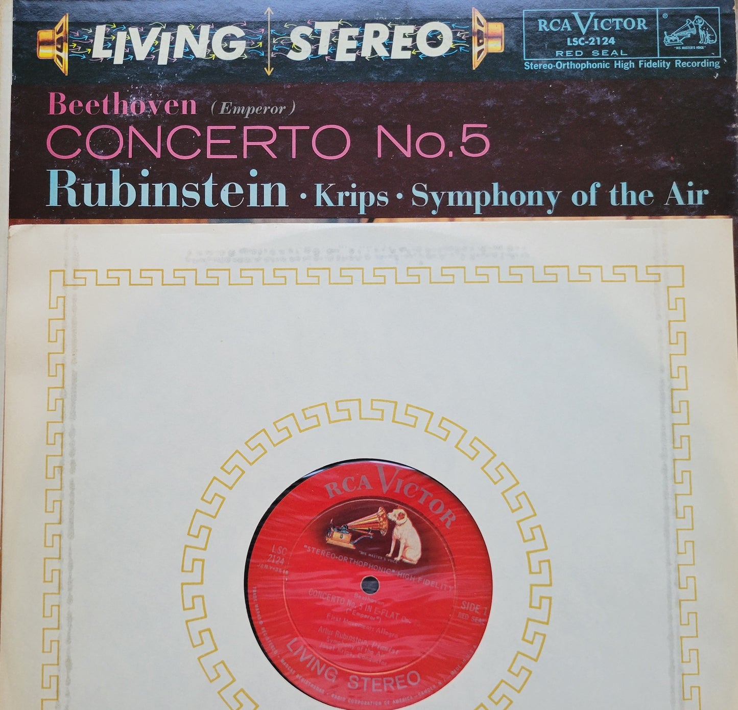 LP Record - Beethoven Piano Concerto No. 5 by Rubinstein