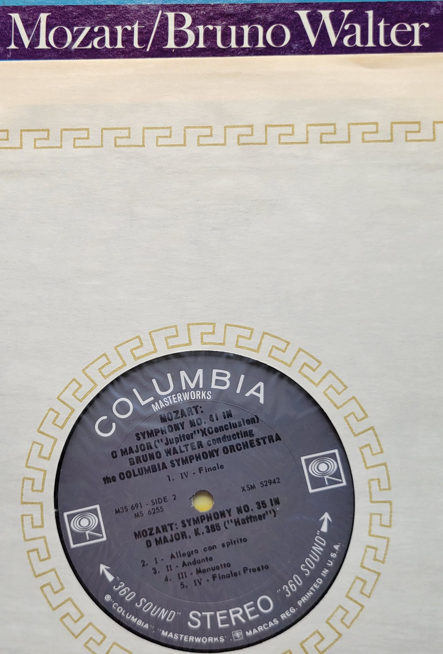 LP Record - Mozart: Symphony No. 41 Jupiter and No. 35 Haffner