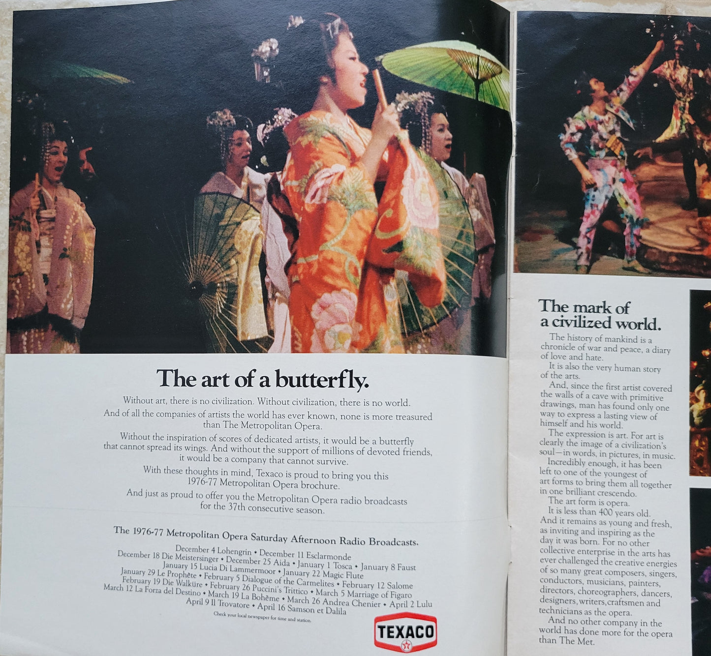 An Advertising Supplement to The New York Times for The Metropolitan Opera