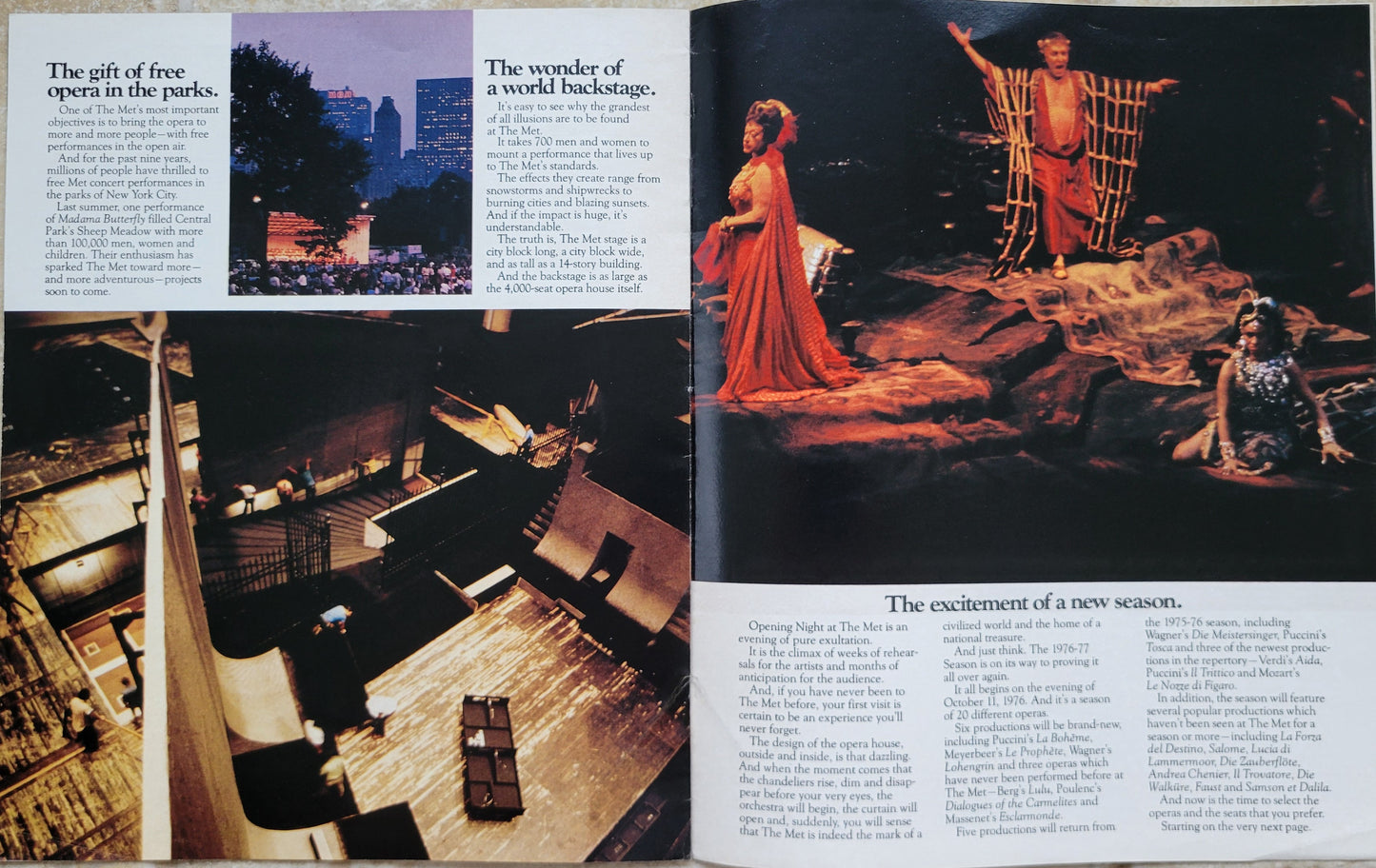 An Advertising Supplement to The New York Times for The Metropolitan Opera