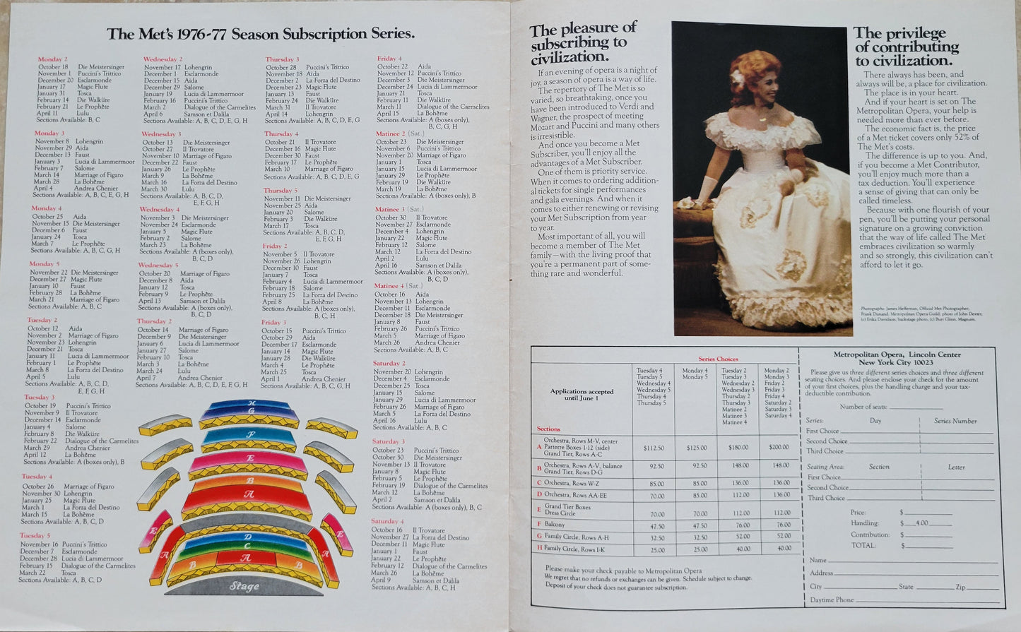 An Advertising Supplement to The New York Times for The Metropolitan Opera