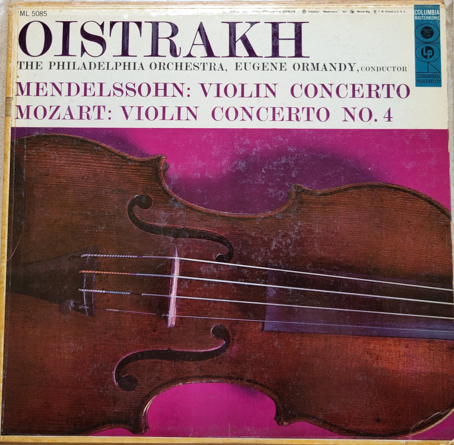 LP Record - Mendelssohn: Violin Concerto, Mozart: Violin Concerto No. 4