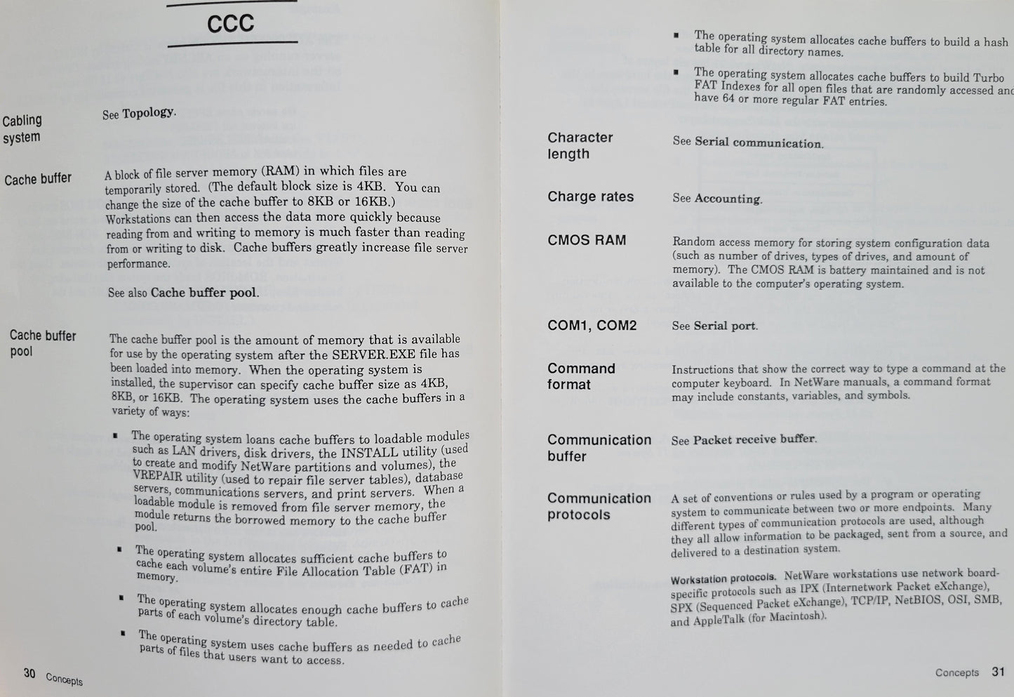 Vintage - NOVELL Netware Version 3.11 Concepts