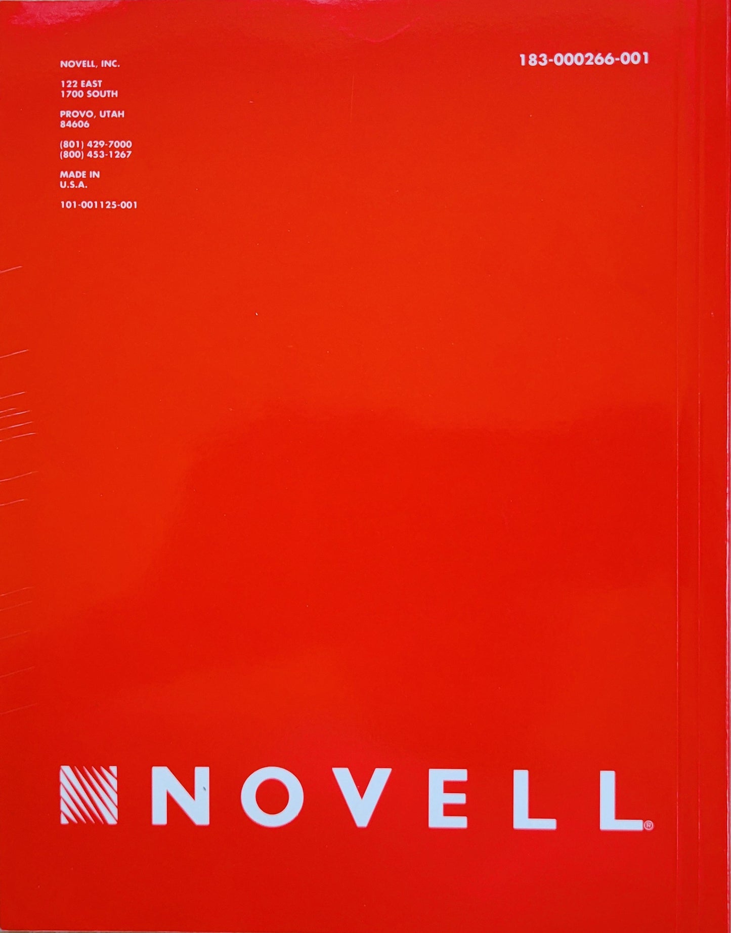 Vintage - NOVELL NetWare Concepts, Version 2.2