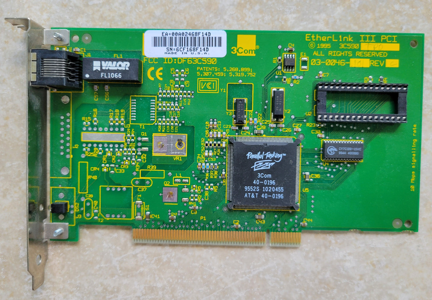 3Com EtherLink III PCI Network PCI Adapter, 3C590 TPO