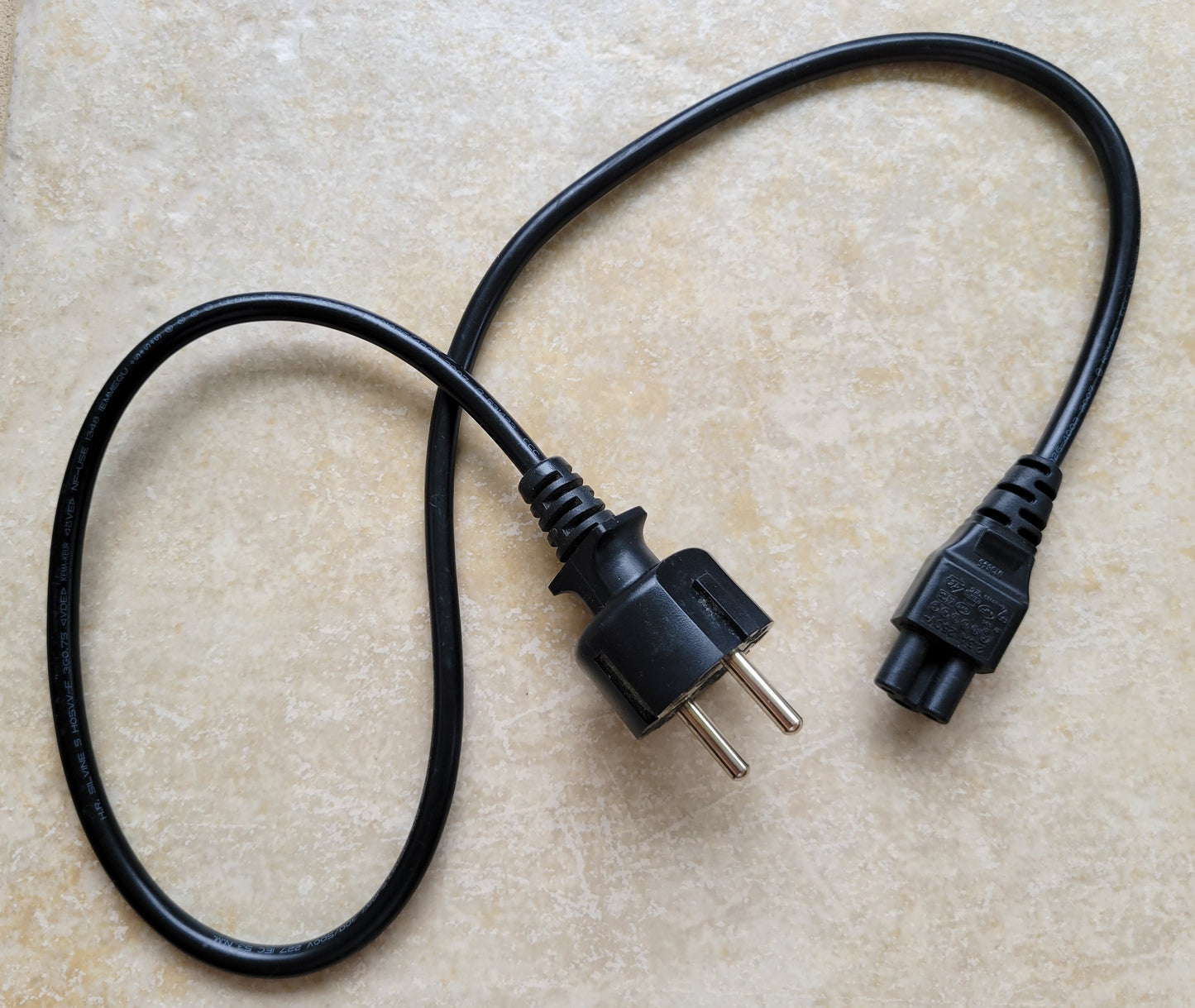 AC 3 Prong Power Cord, 2 Feet 16A and 250V