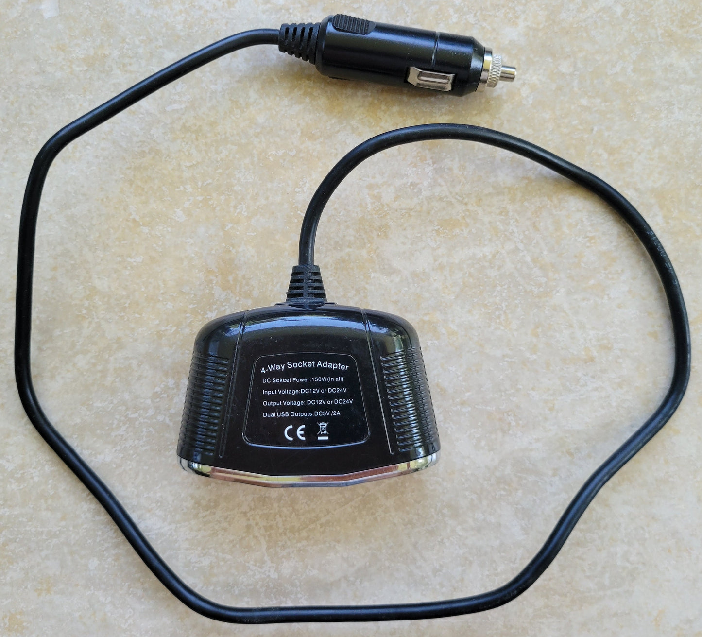 BESTEK 150W 2-Socket Car Cigarette Lighter Splitter Power Adapter