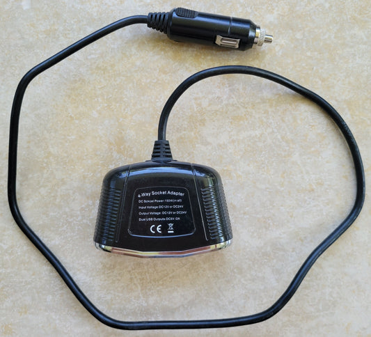 BESTEK 150W 2-Socket Car Cigarette Lighter Splitter Power Adapter