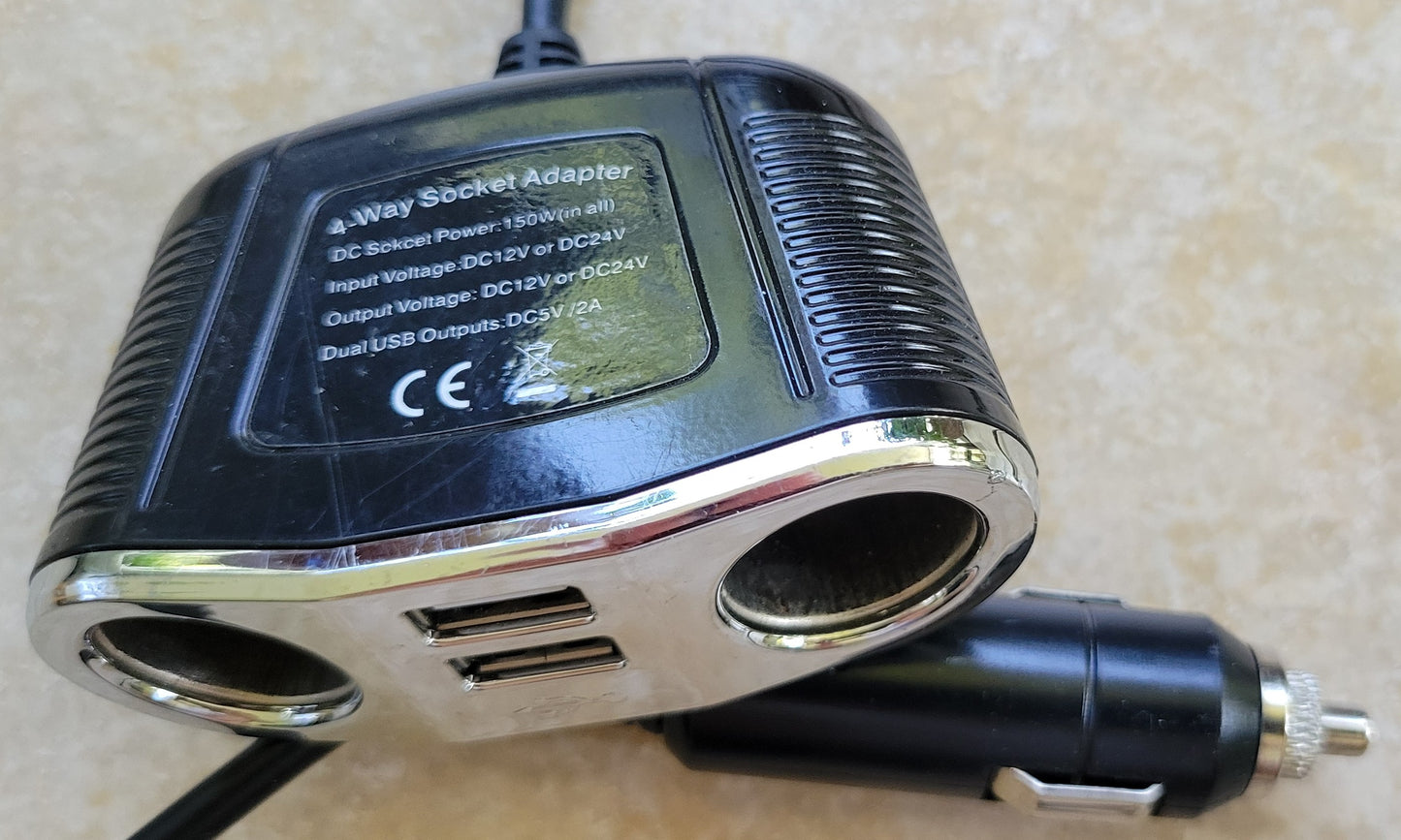 BESTEK 150W 2-Socket Car Cigarette Lighter Splitter Power Adapter