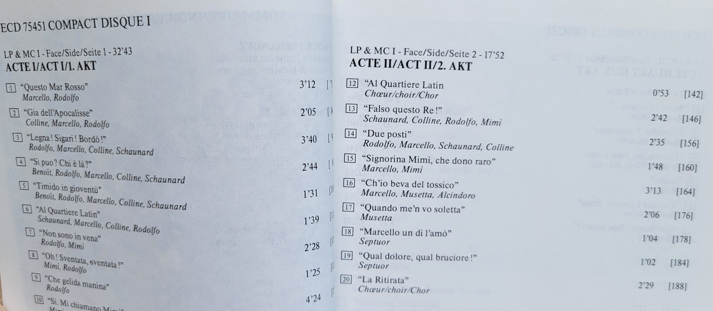 Book - Puccini: La Boheme Libretto (Opera)