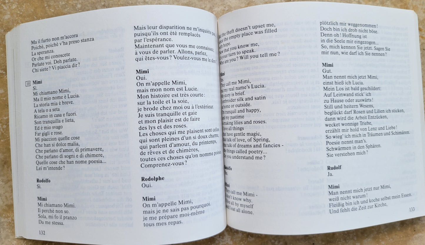 Book - Puccini: La Boheme Libretto (Opera)