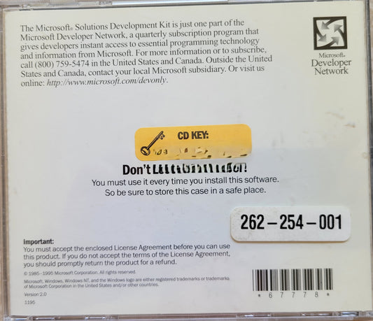1. Microsoft Solutions Development Kit Software