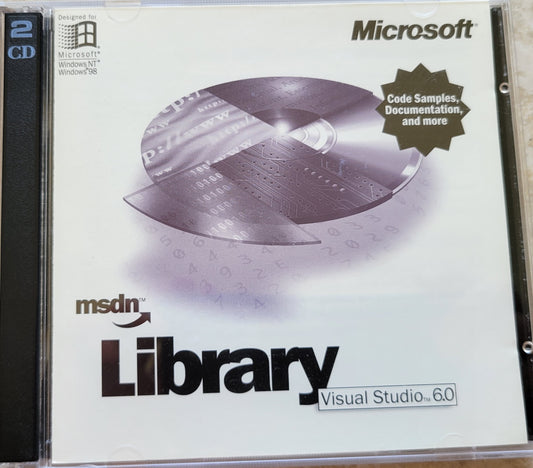1. Vintage - Microsoft Visual Studio 6.0 by MSDN Library, 2 CDs, 1998