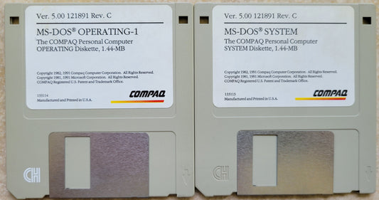 Vintage MS-DOS Operating Diskette, Ver 5.0