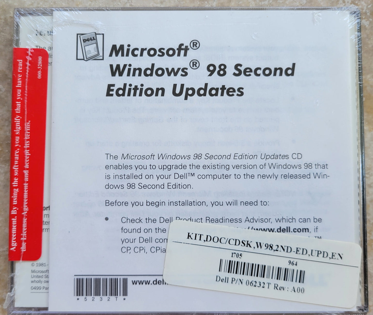 Vintage CD - Microsoft Windows 98 Second Edition Updates