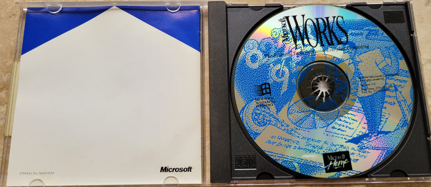5. Vintage CD - Microsoft Works, Version 3.0