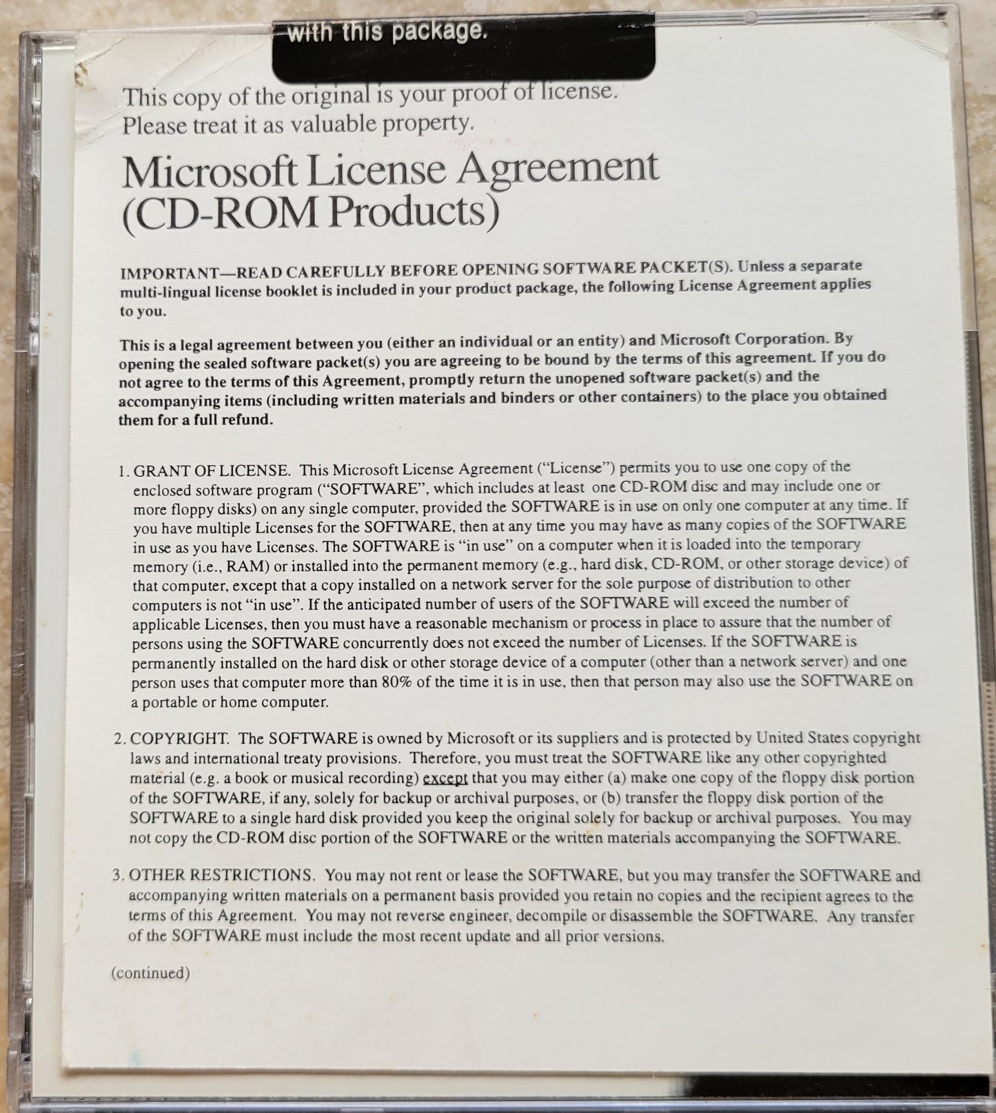 5. Vintage CD - Microsoft Works, Version 3.0