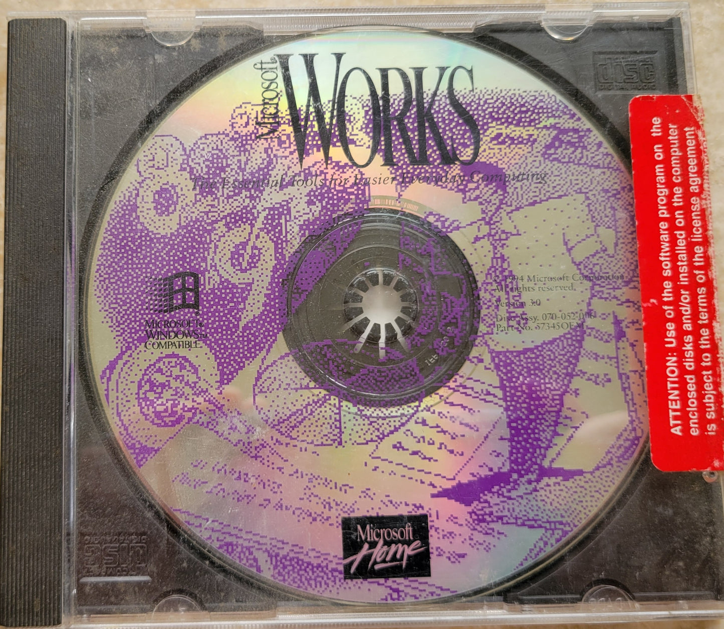 5. Vintage CD - Microsoft Works, Part No. 57345OEM