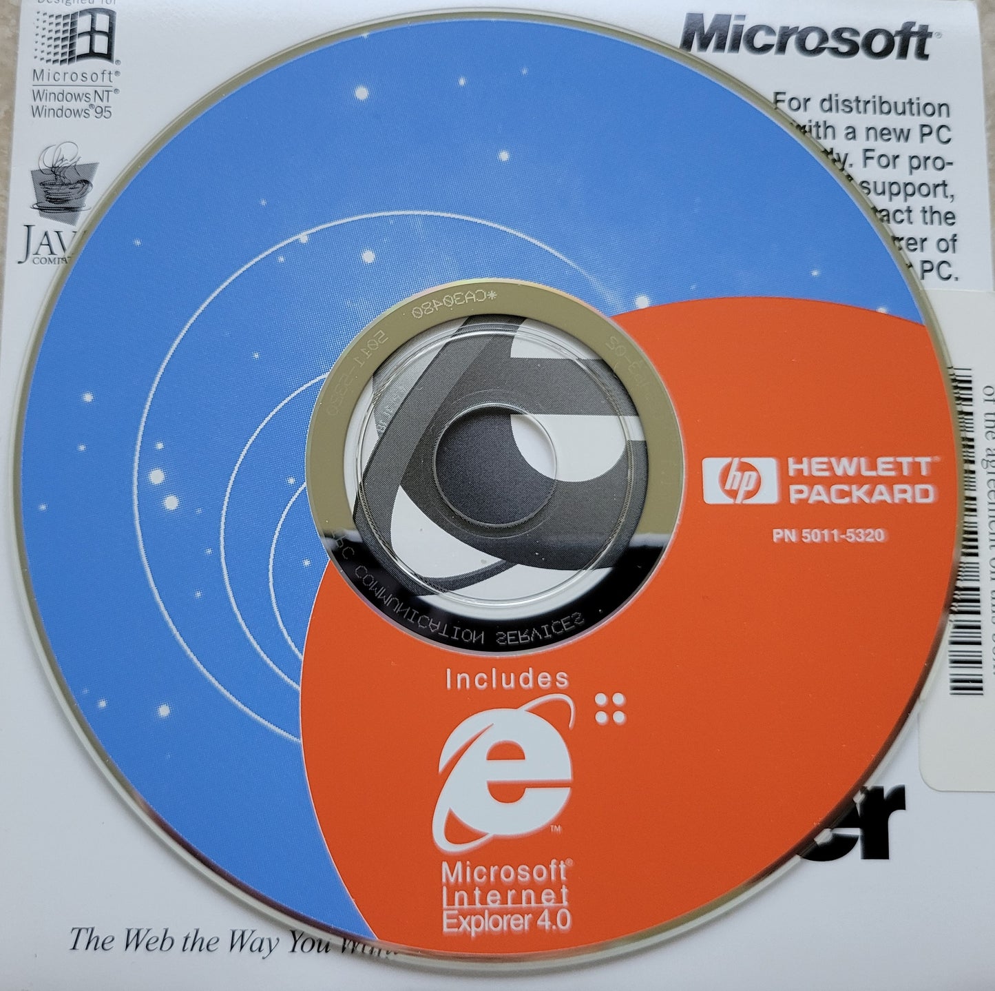 5. Vintage CD - Microsoft Internet Explorer 4.0 for HP