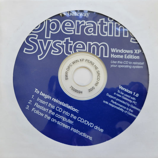 Vintage CD - Microsoft Windows XP Home Edition for Gateway
