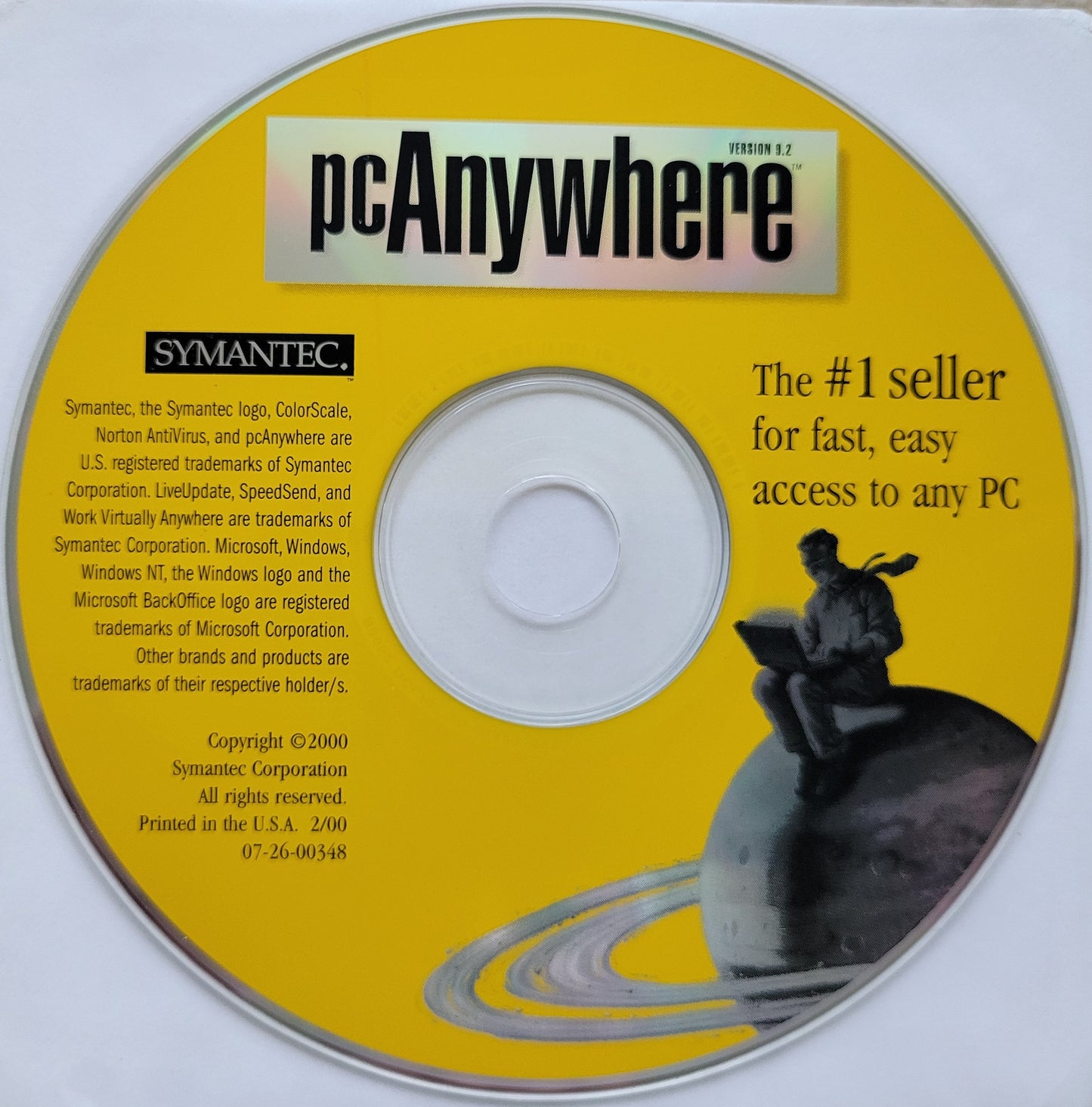 Vintage CD - Symantec PCAnywhere, Version 9.2, 2000