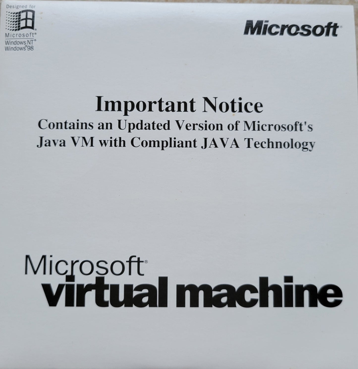 Vintage CD - Microsoft Virtual Machine