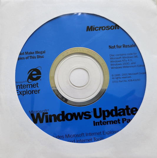 Vintage CD - Microsoft Windows Update Internet Pack