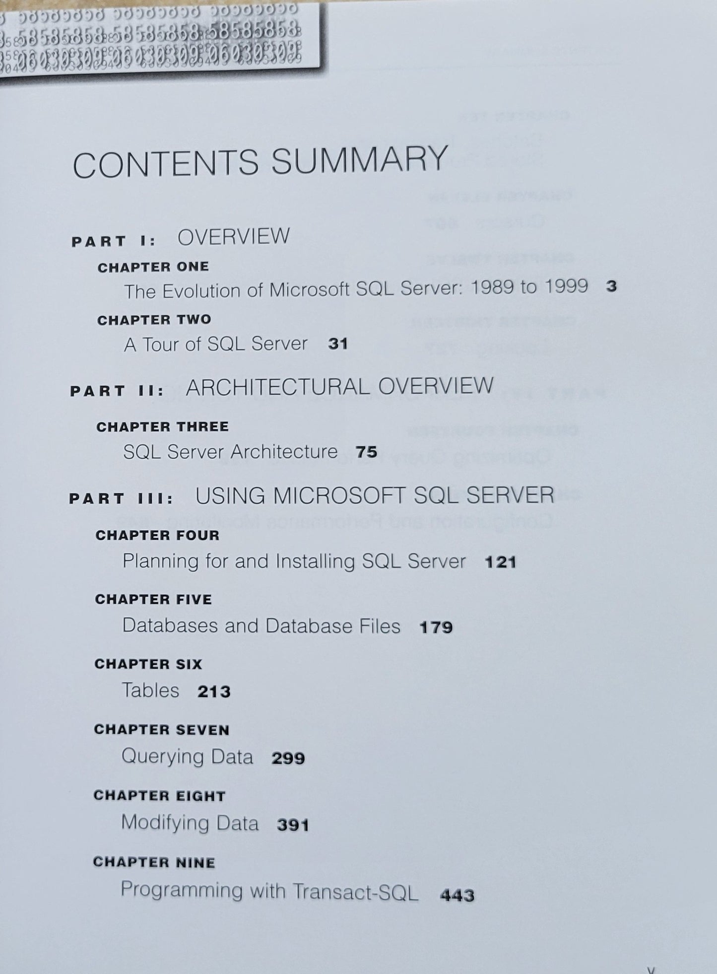 Vintage - Inside Microsoft SQL Server 7.0 (Microsoft Press) Book
