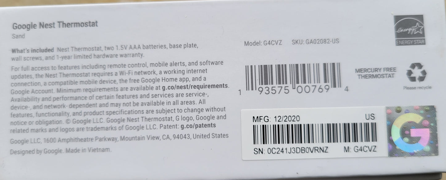 3. Google Nest Thermostat