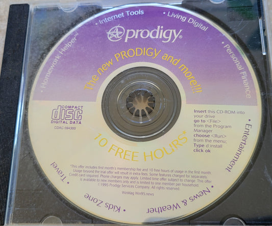 Vintage CD - Prodigy Internet Tools, Homework Helper
