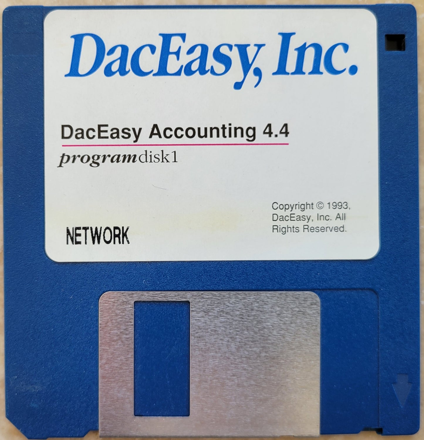 Vintage Floppy Diskette - DacEasy Accounting 4.4 Disks