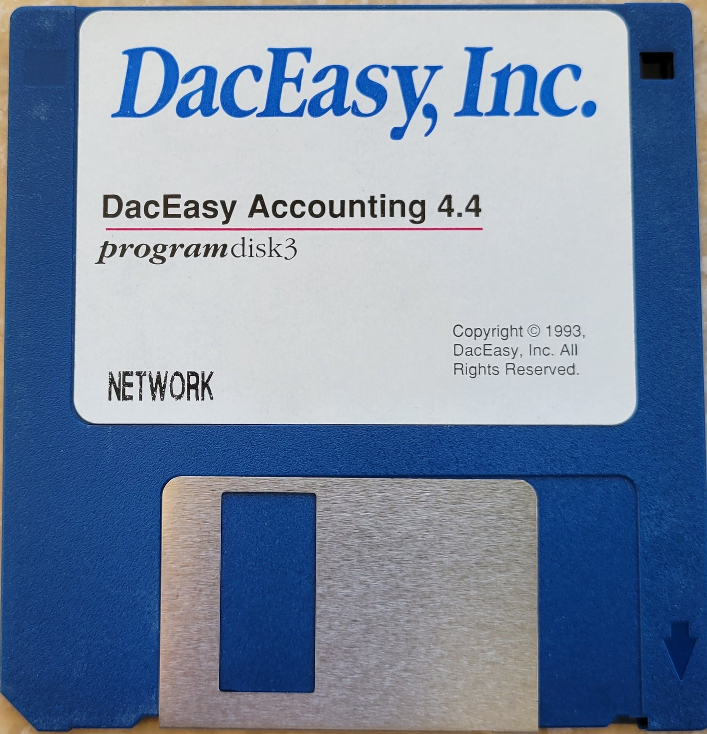 Vintage Floppy Diskette - DacEasy Accounting 4.4 Disks